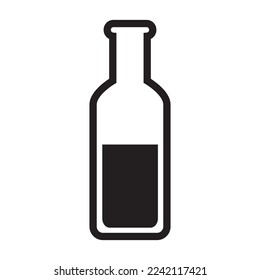Half filled bottle icon suitable for web, logo, application