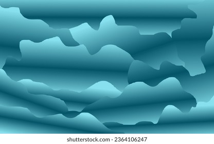Papel de chatarra medio plegado, diseño de fondo vectorial abstracto ondulado.