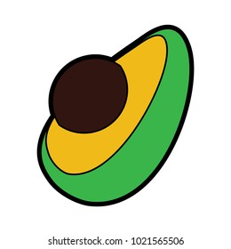 half fresh avocado fruit exotic oraganic