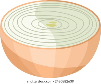 Half of fresh onion cut
