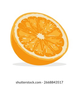 Metade de fruta laranja fresca isolada sobre fundo branco