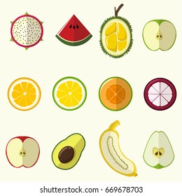 half fruit set