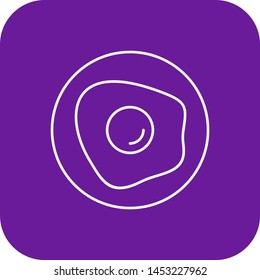 Half fry egg icon for your project

