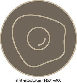 Half fry egg icon for your project

