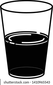 Half Full And Half Empty Glass Icon