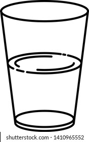 Half Full And Half Empty Glass Icon