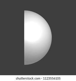 half of the geometric ball in perspective