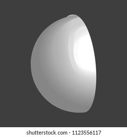 half of the geometric ball in perspective