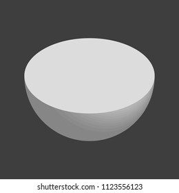 half of the geometric ball in perspective