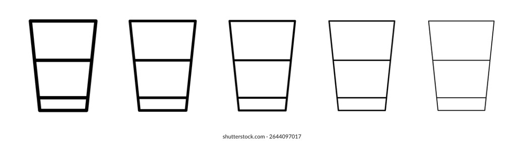 Half Glass icon concept. graphic design, logo, Web, UI.