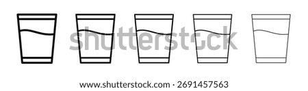 Half Glass icon for mobile concept and web design.