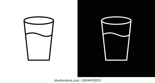 Ícone de Meio vidro para o logotipo de modelo, designs de vetor.