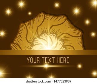 A Half Of Glowing Spirograph Vector Design With Brown Background