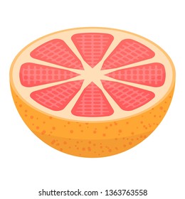 Half grapefruit icon. Isometric of half grapefruit vector icon for web design isolated on white background
