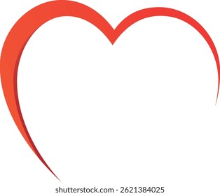 Half heart design. Red love valentine card background.