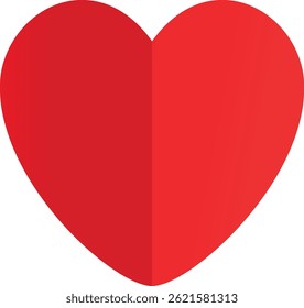 Vector de medio corazón. Tarjeta de felicitación feliz del día de San Valentín.