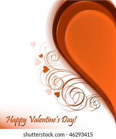 half heart vintage. vector illustration
