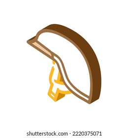 half helmet motorcycle isometric icon vector. half helmet motorcycle sign. isolated symbol illustration