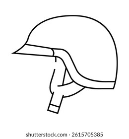 half helmet motorcycle line icon vector. half helmet motorcycle sign. isolated contour symbol black illustration