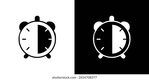 Half hour icon of a flat style vector