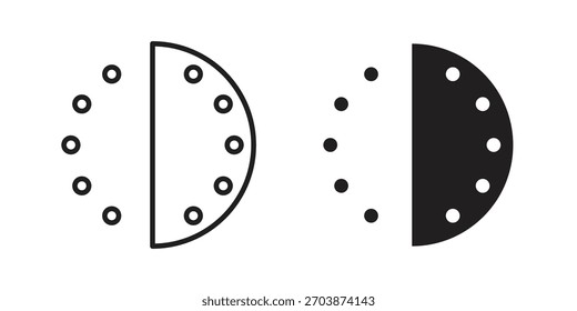 Half hour icon for web design, mobile apps