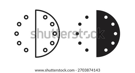 Half hour icon for web design, mobile apps