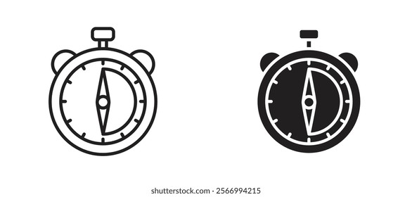 Half hour icons in outline and fill. vector illustration for ui.