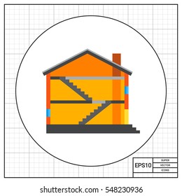 Half of house icon