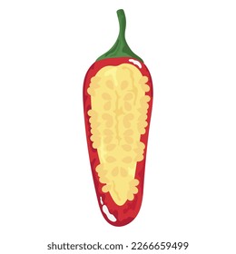 icono de pimiento de medio jalapeno