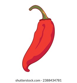 half jalapeno food illustration isolated