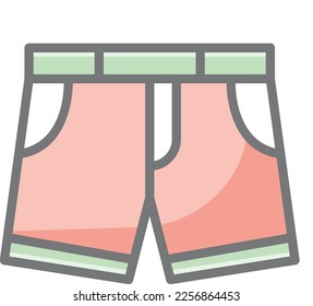 Half jeans fully editable vector fill icon

