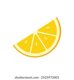 Medio limón cítrico aislado sobre fondo blanco. Vector de limón.