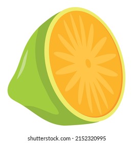 half lemon fruit citric icon