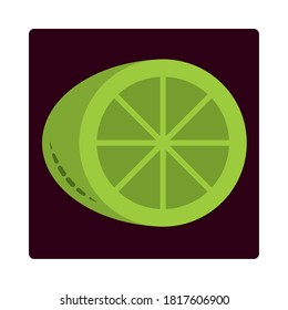 bloque de iconos de cítricos de media fruta de limón e ilustración vectorial plana