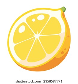 half lemon fruit icon isolated vector