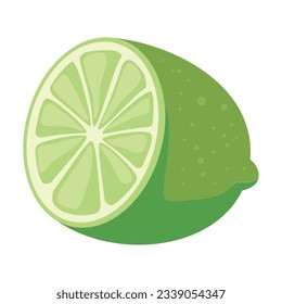 half lemon fruit on white background icon isolated