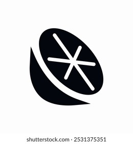 half lemon icon sign vector