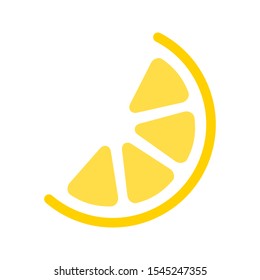 Half lemon or orange icon.vector illustration on white background. editable icon