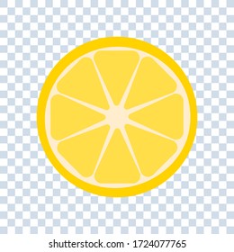 Half lemon or orange icon.vector illustration on white background. editable icon