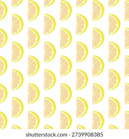 Half Lemon Slices Geometric Seamless Pattern