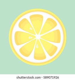 Half of a lemon. Vector illustration.