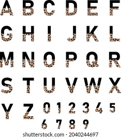 Half Leopard Font Letters Alphabet