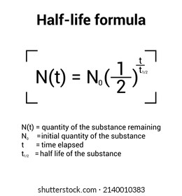 half life formula exponential decay