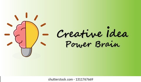 half of light bulb and brain logo isolated on background. Symbol of creativity, creative idea, mind, thinking.