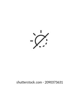 half light line icon, outline vector sign, pixel perfect icon