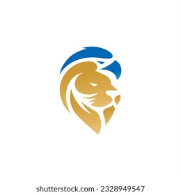 the half lion and eagle combination logo is good for symbolizing culture