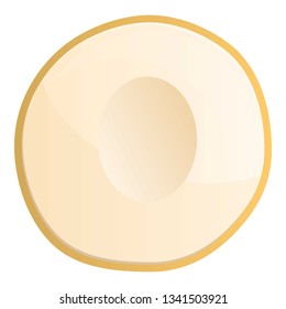 Half longan icon. Cartoon of half longan vector icon for web design isolated on white background