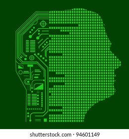 Half man and half robot profile