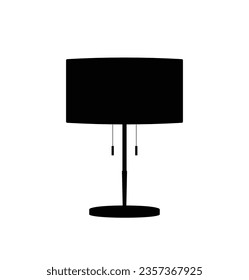 Half metal table lamp silhouette, work, study and bedroom decor light lamp