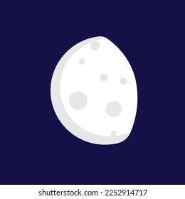 Half Moon With Background Navy Blue